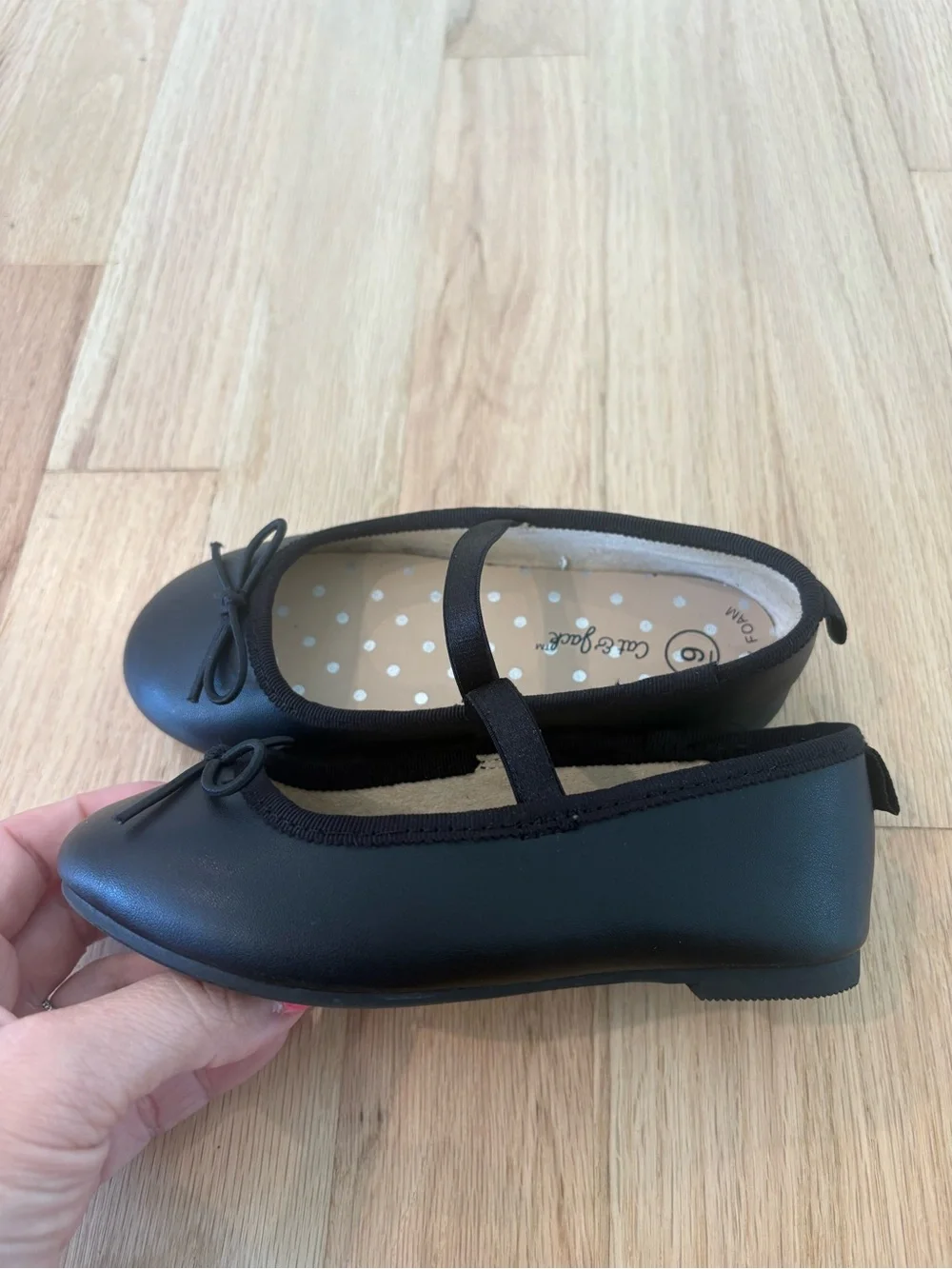 Cat & Jack Black Toddler Bow Flats